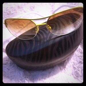Vintage Nicole Miller 90s lime green sunglasses